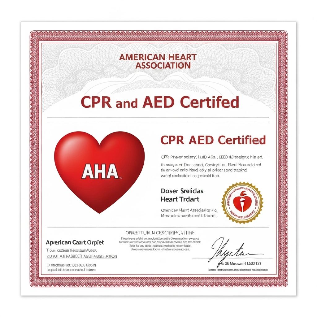CPR and AED Certified certification